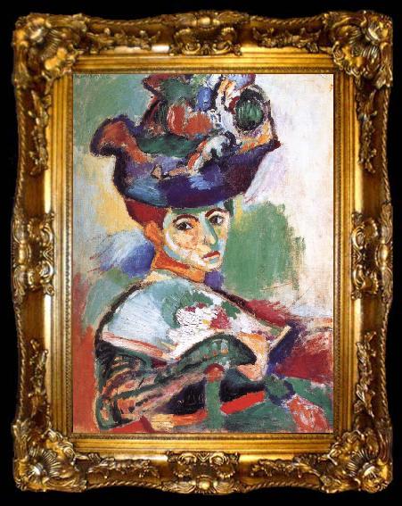 framed  Henri Matisse Hat woman, ta009-2
